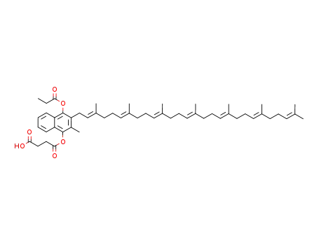 4-((3-((2E,6E,10E,14E,18E,22E)-3,7,11,15,19,23,27-heptamethyloctacosa-2,6,10,14,18,22,26-heptaen-1-yl)-2-methyl-4-(propionyloxy)naphthalen-1-yl)oxy)-4-oxobutanoic acid