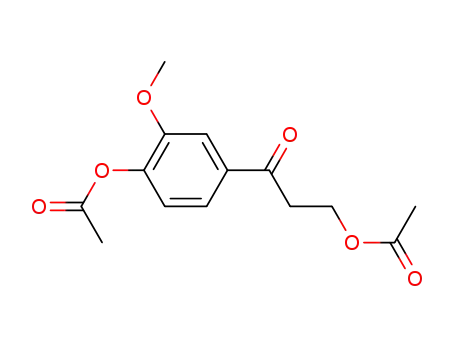 Molecular Structure of 107682-24-6 (1-Propanone, 3-(acetyloxy)-1-[4-(acetyloxy)-3-methoxyphenyl]-)