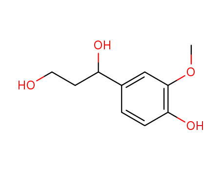 Molecular Structure of 3063-86-3 (1,3-Propanediol, 1-(4-hydroxy-3-methoxyphenyl)-)