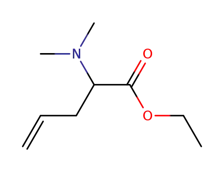 Molecular Structure of 66917-63-3 (4-Pentenoic acid, 2-(dimethylamino)-, ethyl ester)
