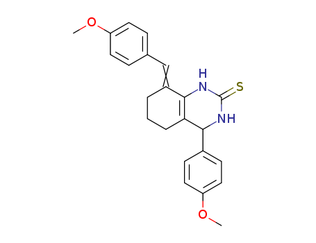 4-(4-methoxyphenyl)-8-[(4-methoxyphenyl)methylidene]-1,3,4,5,6,7-hexahydroquinazoline-2-thione cas  65331-30-8