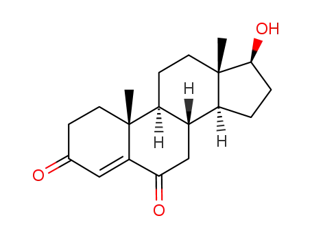 Molecular Structure of 570-94-5 (4-Androsten-17beta-ol-3,6-dione)