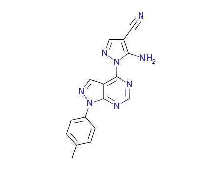 5-amino-1-(1-p-tolyl-1H-pyrazolo[3,4-d]pyrimidin-4-yl)-1H-pyrazole-4-carbonitrile