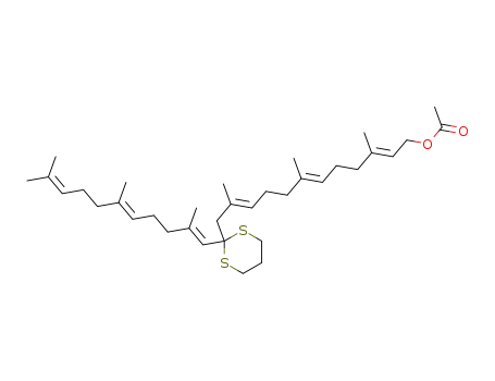 acetic acid 3,7,11-trimethyl-12-[2-(2,6,10-trimethylundeca-1,5,9-trienyl)[1,3]dithian-2-yl]-dodeca-2,6,10-trienyl ester