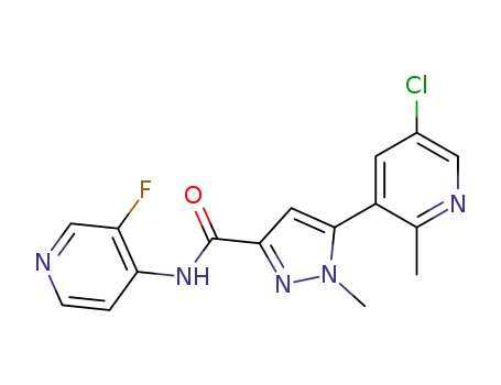 5-(5-chloro-2-methyl-pyridin-3-yl)-N-(3-fluoro-pyridin-4-yl)-1-methyl-1H-pyrazole-3-carboxylic acid amide