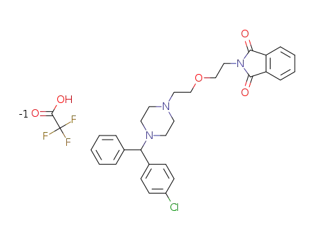 2-(2-(2-(4-((4-chlorophenyl)(phenyl)methyl)piperazin-1-yl)ethoxy)ethyl)isoindoline-1,3-dione trifluoroacetate