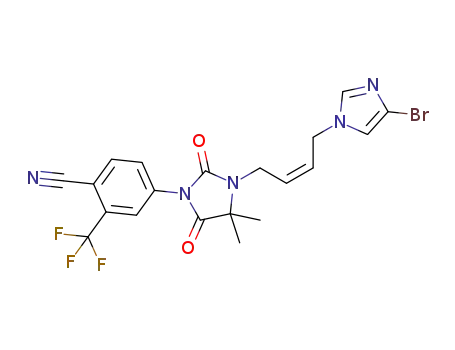 (Z)-4-(3-(4-(4-bromo-1H-imidazol-1-yl)but-2-en-1-yl)-4,4-dimethyl-2,5-dioxoimidazolidin-1-yl)-2-(trifiuoromethyl)benzonitrile