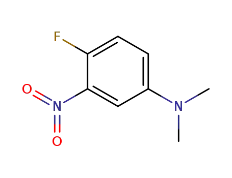 Molecular Structure of 18542-98-8 (Benzenamine, 4-fluoro-N,N-dimethyl-3-nitro-)