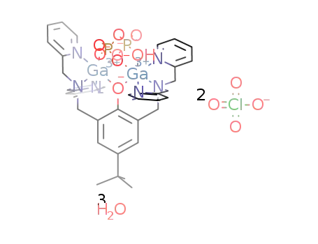 [Ga2(2,6-bis((N,N′-bis(2-picolyl)amino)methyl)-4-tertbutylphenolate)(HP2O7)](ClO4)2·3H2O