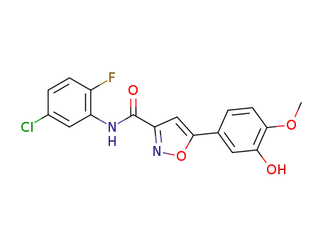 N-(5-chloro-2-fluorophenyl)-5-(3-hydroxy-4-methoxyphenyl)isoxazole-3-carboxamide