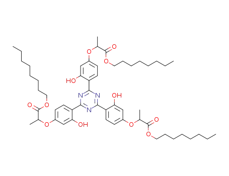 trioctyl 2,2',2''-(((1,3,5-triazine-2,4,6-triyl)tris(3-hydroxybenzene-4,1-diyl))tris(oxy))tripropanoate