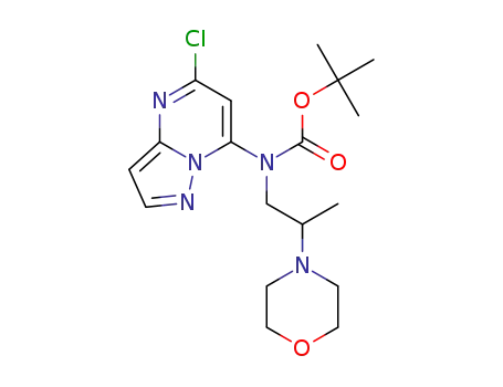 tert-butyl 5-chloropyrazolo[1,5-a]pyrimidin-7-yl(2-morpholinopropyl)carbamate