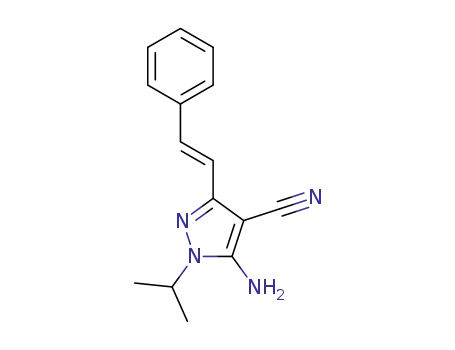 (E)-5-amino-1-isopropyl-3-styryl-1H-pyrazole-4-carbonitrile