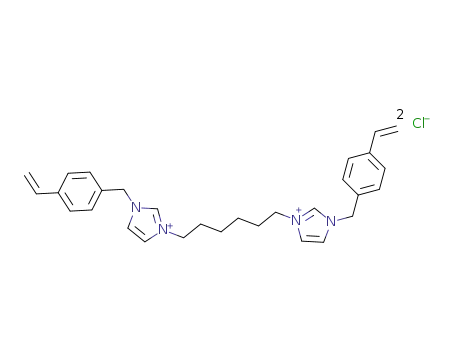3,3'-(hexane-1,6-diyl)bis(1-(4-vinylbenzyl)-1H-imidazol-3-ium) chloride