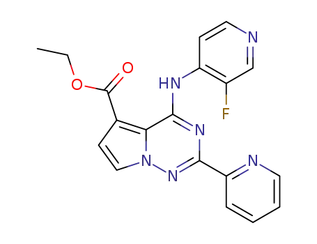 ethyl 4-((3-fluoropyridin-4-yl)amino)-2-(pyridin-2-yl)pyrrolo[2,1-f][1,2,4]triazine-5-carboxylate