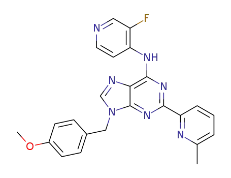 N-(3-fluoropyridin-4-yl)-9-(4-methoxybenzyl)-2-(6-methylpyridin-2-yl)-9H-purin-6-amine