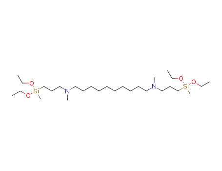 N,N'-bis(methyldiethoxysilylpropyl)-N,N'-dimethyl-1,10-decanediamine