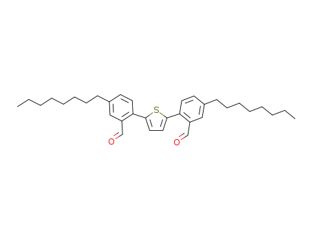 6,6'-(thiophene-2,5-diyl)bis(3-octylbenzaldehyde)
