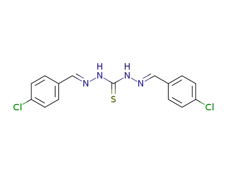 Molecular Structure of 6340-16-5 (Carbonothioicdihydrazide, 2,2'-bis[(4-chlorophenyl)methylene]-)