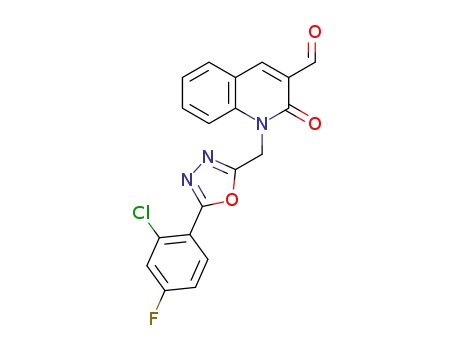 1-((5-(2-chloro-4-fluorophenyl)-1,3,4-oxadiazol-2-yl)methyl)-1,2-dihydro-2-oxoquinoline-3-carbaldehyde