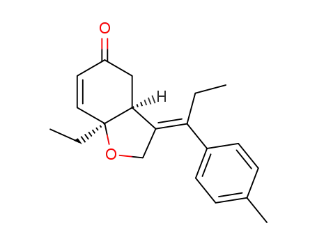 (3aS*,7aS*,Z)-7a-ethyl-3-(1-(4-methylphenyl)propylidene)-2,3,3a,7a-tetrahydrobenzofuran-5(4H)-one