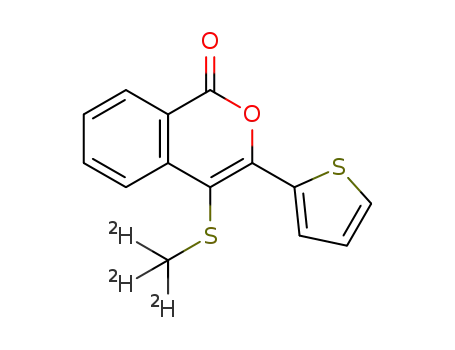 4-((methyl-d3)thio)-3-(thiophen-2-yl)-1H-isochromen-1-one