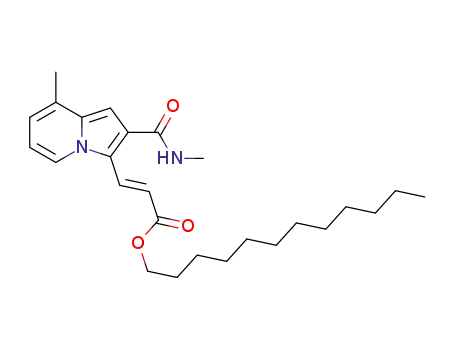 dodecyl (E)-3-(8-methyl-2-(methylcarbamoyl)indolizin-3-yl)acrylate