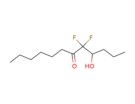 Molecular Structure of 86340-80-9 (6-Dodecanone, 5,5-difluoro-4-hydroxy-)