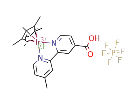 [(1,2,3,4,5-pentamethylcyclopentadiene)Ir(4-methyl-4′-carboxy-2,2′-bipyridine)Cl]PF6