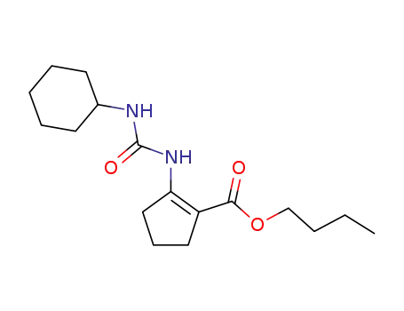 Molecular Structure of 54010-15-0 (1-Cyclohexyl-3-(2-butoxycarbonylcyclopent-1-enyl)urea)
