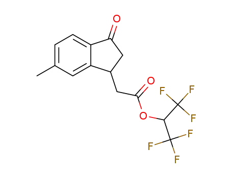 1,1,1,3,3,3-hexafluoropropan-2-yl 2-(6-methyl-3-oxo-2,3-dihydro-1H-inden-1-yl)acetate