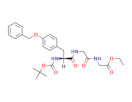 Molecular Structure of 87423-40-3 (Glycine,
N-[N-[N-[(1,1-dimethylethoxy)carbonyl]-O-(phenylmethyl)-L-tyrosyl]glycyl]
-, ethyl ester)