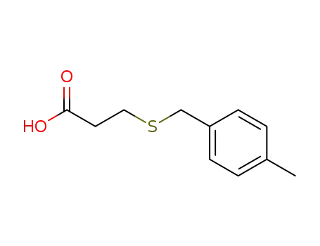 Molecular Structure of 78981-22-3 (3-(4-METHYL-BENZYLSULFANYL)-PROPIONIC ACID)