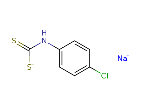 Molecular Structure of 89913-67-7 (Carbamodithioic acid, (4-chlorophenyl)-, monosodium salt)