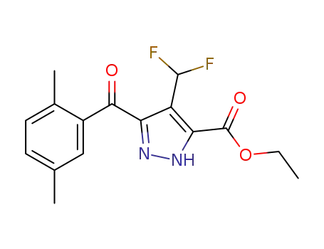 ethyl 4-(difluoromethyl)-3-(2,5-dimethylbenzoyl)-1H-pyrazole-5-carboxylate