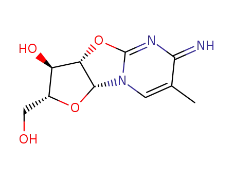 (3aS)-2t-hydroxymethyl-6-imino-7-methyl-(3ar,9ac)-2,3,3a,9a-tetrahydro-6H-furo[2',3':4,5]oxazolo[3,2-a]pyrimidin-3c-ol