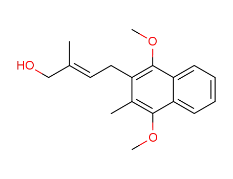 Molecular Structure of 94828-29-2 (2-Buten-1-ol, 4-(1,4-dimethoxy-3-methyl-2-naphthalenyl)-2-methyl-, (E)-)