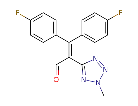 3,3-bis(4-fluorophenyl)-2-(2-methyl-2H-tetrazol-5-yl)-2-propenal