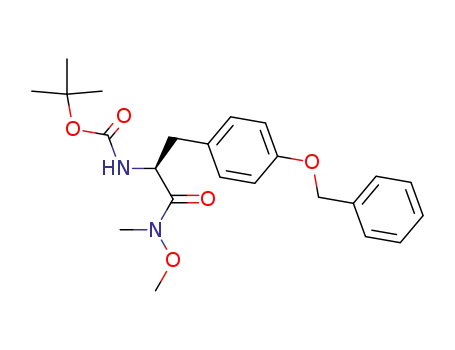 Molecular Structure of 126410-45-5 (O-benzyl-Nalpha-(tert-butoxycarbonyl)-N-methoxy-N-methyl-L-tyrosinamide)