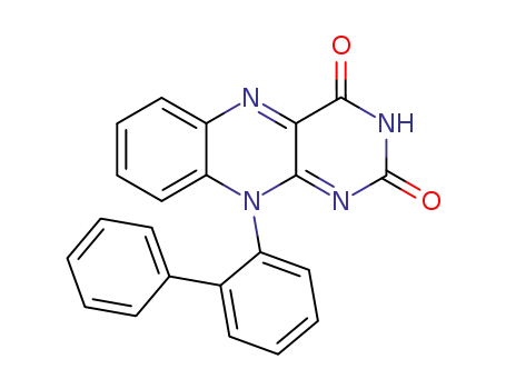 Molecular Structure of 116138-08-0 (Benzo[g]pteridine-2,4(3H,10H)-dione, 10-[1,1'-biphenyl]-2-yl-)