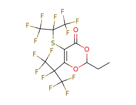 2-Ethyl-6-(1,2,2,2-tetrafluoro-1-trifluoromethyl-ethyl)-5-(1,2,2,2-tetrafluoro-1-trifluoromethyl-ethylsulfanyl)-[1,3]dioxin-4-one