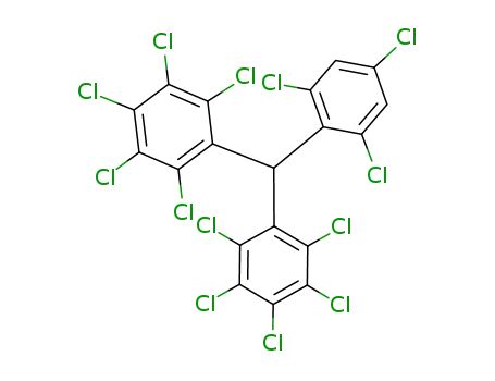 Molecular Structure of 105633-30-5 (Benzene,
1,1'-[(2,4,6-trichlorophenyl)methylene]bis[2,3,4,5,6-pentachloro-)