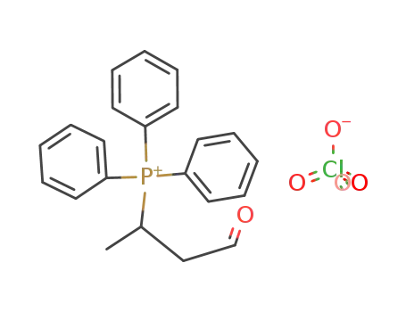 Molecular Structure of 85067-07-8 (Phosphonium, (1-methyl-3-oxopropyl)triphenyl-, perchlorate)