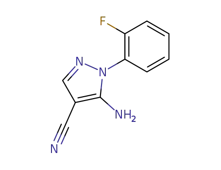 Molecular Structure of 135108-48-4 (5-Amino-1-(2-fluorophenyl)-1H-pyrazole-4-carbonitrile)