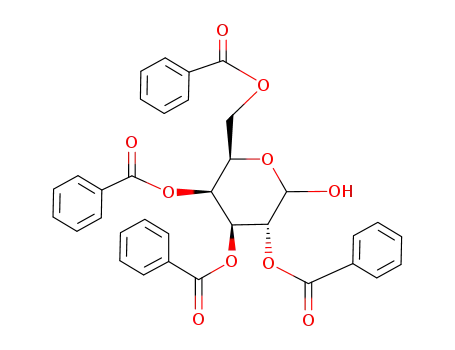 Molecular Structure of 627466-84-6 (2,3,4,6-TETRA-O-BENZOYL-D-GALACTOPYRANOSIDE)