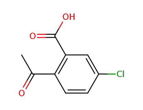Molecular Structure of 115382-34-8 (Benzoic acid, 2-acetyl-5-chloro-)