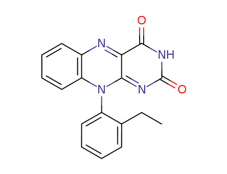 Molecular Structure of 116138-09-1 (Benzo[g]pteridine-2,4(3H,10H)-dione, 10-(2-ethylphenyl)-)