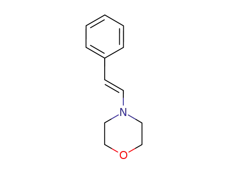 Molecular Structure of 39166-25-1 (Morpholine, 4-[(1E)-2-phenylethenyl]-)