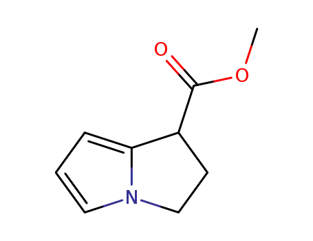 Molecular Structure of 76786-65-7 (1H-Pyrrolizine-1-carboxylic acid, 2,3-dihydro-, methyl ester)