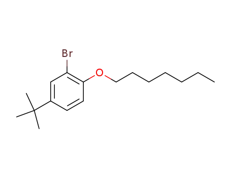 Molecular Structure of 65456-43-1 (Benzene, 2-bromo-4-(1,1-dimethylethyl)-1-(heptyloxy)-)